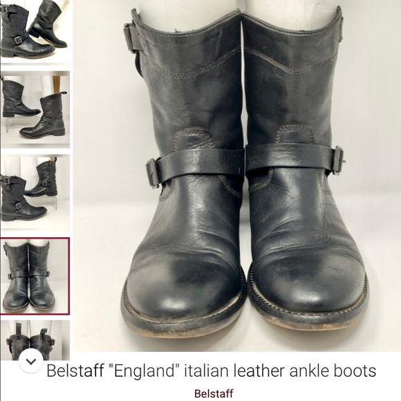 VINTAGE BELSTAFF, English Moto Boots 6. Solid / tough boot ! SO Biker Chick COOL - Picture 8 of 13